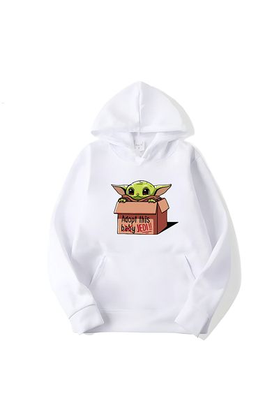 MAGORS Μακρυμάνικο φούτερ SVART WEAR Baby Yoda με εμπριμέ βαμβακερή κουκούλα