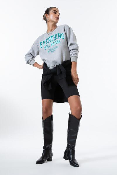 DeFacto Φούτερ Regular Fit Crew Neck με χοντρό ύφασμα