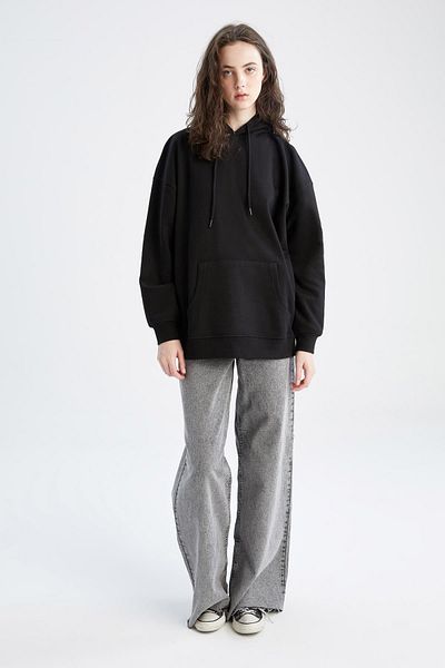 DeFacto Dickes Kapuzen-Sweatshirt mit Oversize-Passform