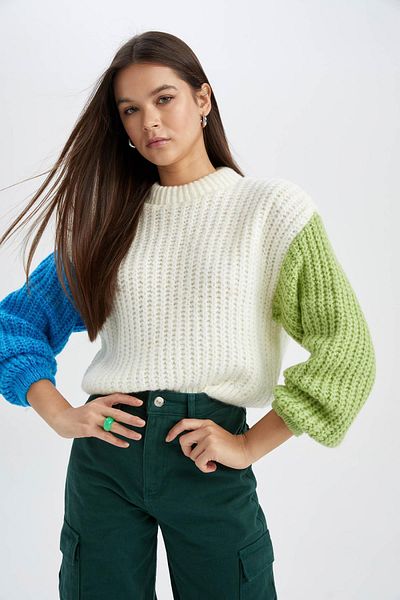 DeFacto Cool Oversize Fit Crew Neck Sweater