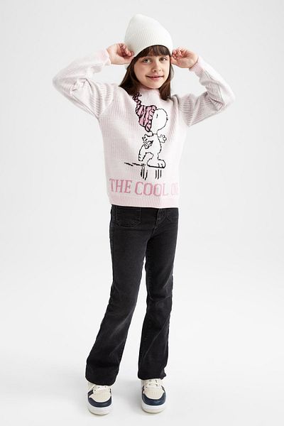 DeFacto Girl's Snoopy Crew Neck Sweater X9626a622wn