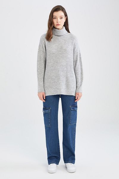 DeFacto Oversize Fit Turtleneck Tunic