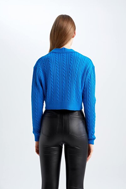 DeFacto Coool Regular Fit V Yaka Hırka U3724az22wn