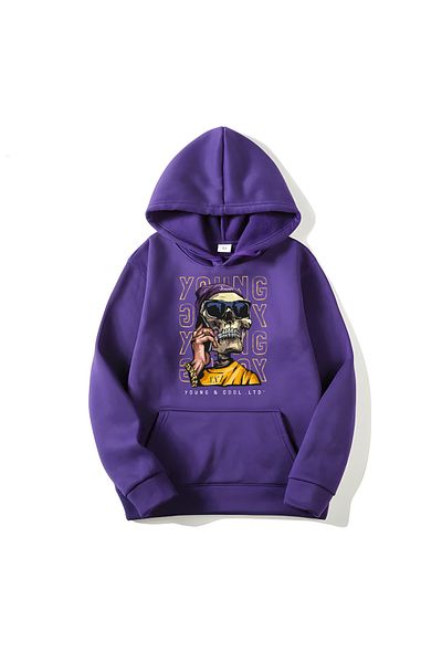 MAGORS SVART WEAR Young Cool εμπριμέ βαμβακερό μακρυμάνικο φούτερ με κουκούλα