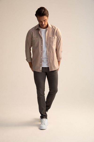 DeFacto Slim Fit Chino Canvas Trousers