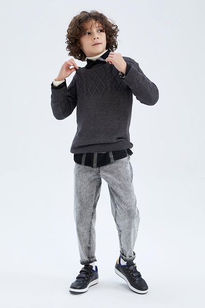 DeFacto Boy's Crew Neck Sweater