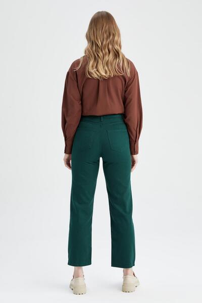 DeFacto Straight Fit 100% Cotton Pants Y2884az22wn