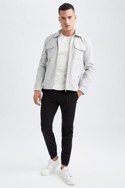 DeFacto Παλτό Polo Collar Slim Fit