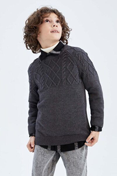DeFacto Boy's Crew Neck Sweater