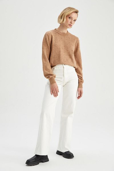 DeFacto Relax Fit Crew Neck Sweater