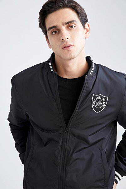 DeFacto Regular Fit College Collar Bomber Coat