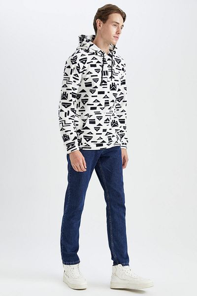 DeFacto Regular Fit Hooded Fleece Sweatshirt