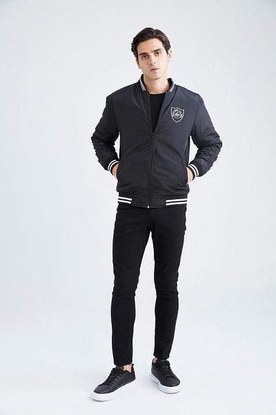 DeFacto Regular Fit College Collar Bomber Coat