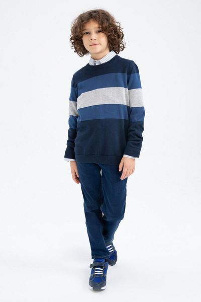 DeFacto Boy's Regular Fit Crew Neck Sweater