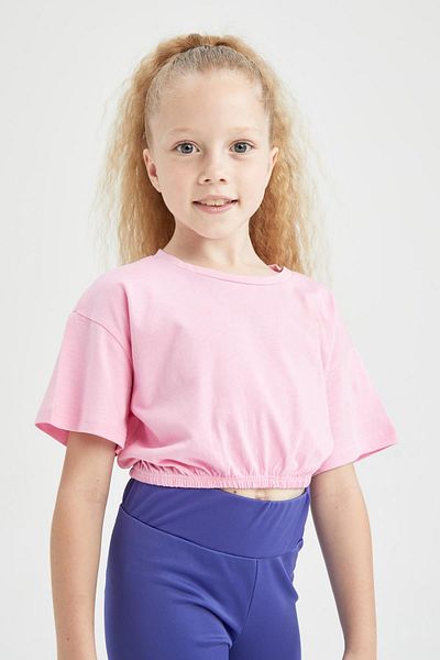 DeFacto Girl's Crop Short Sleeve T-Shirt Y6599a622hs