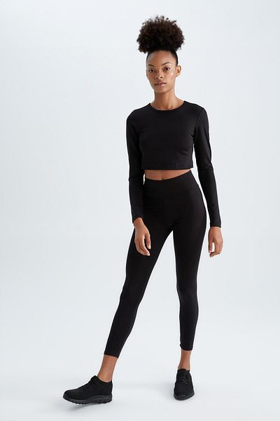 DeFacto Passform: Taillenbedeckende, weiche, pelzige Leggings