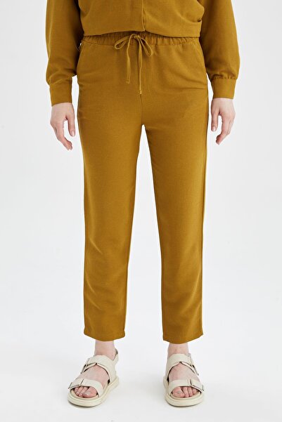 DeFacto Ležérní kalhoty se směsí lnu Regular Fit Y8278az22hs