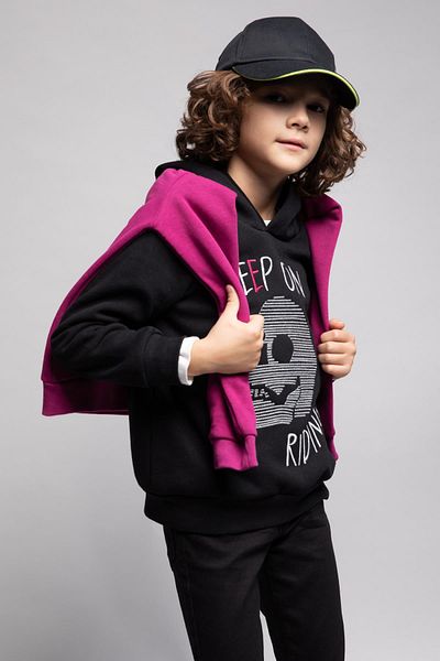 DeFacto Boy's Hooded Sweatshirt - Relaxed Fit