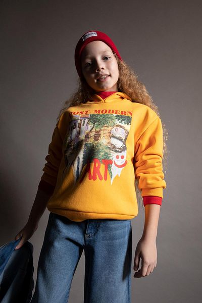 DeFacto Girl's Hooded Sweatshirt Y9726a622wn