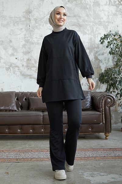 InStyle Miora Flare Two-piece Suit - Black