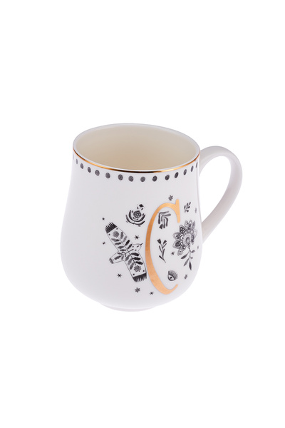 Emsan Artisan C Letter New Bone Mug 220 ml