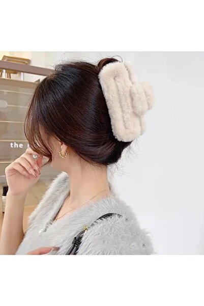 NEW HİLL مشبك مزلاج موديل جديد من القطيفة فروي - الحجم = 11 × 6 سم