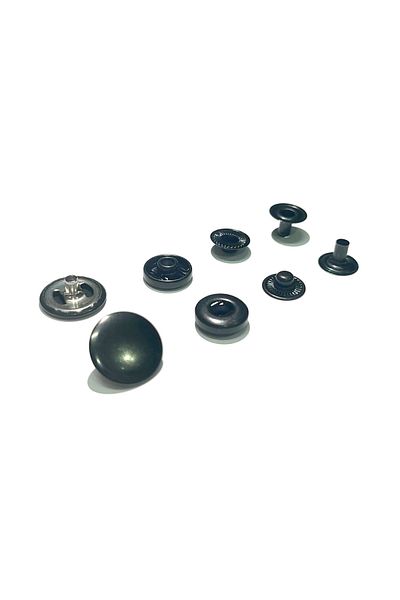 trimist 15 Mm Cover 4 Pieces Snap Set (BOTTOM PARTS 12.5 MM) - Stainless Steel - Black Oxide - 100 Sets