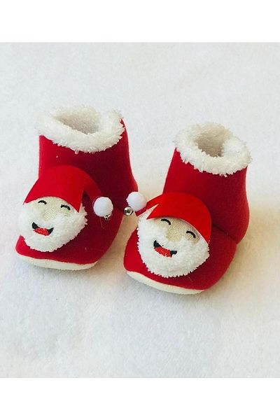 Bilge Trend Christmas Santa Claus Embossed Baby Slippers Booties Shoes