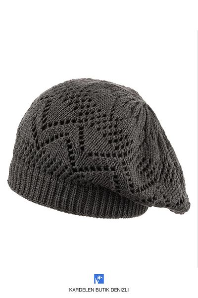 Kardelen Butik Denizli High Quality Knitted Painter Beret