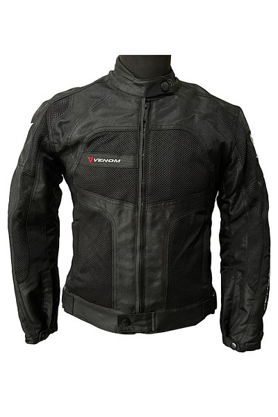 VENOM Jacket Lady Dynamic Black Four Seasons Motorcycle Coat