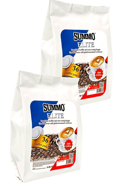 SUMMO Senseo Pod Elite Pad Brown 72 Pieces (2X36 Pad)