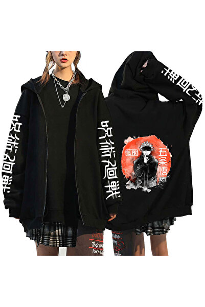 GALASHOP Unisex Jujutsu Kaisen Sweatshirts Gojo Satoru Zip up hoodie Mod69
