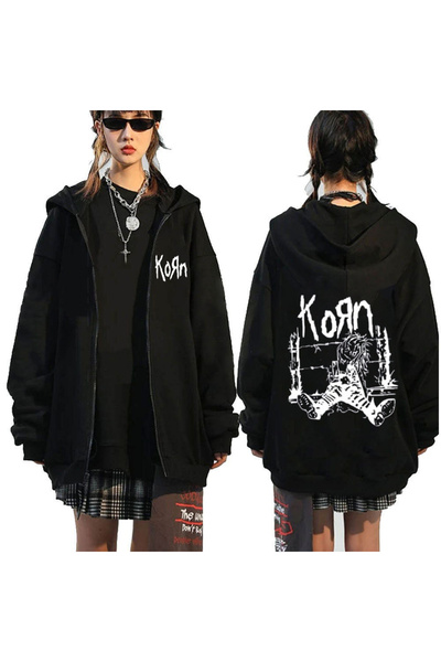 GALASHOP Korn Rock Band dünya turu fermuarlı Hodies Model65
