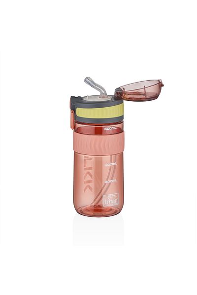 Vagonlife TKK 550ml Durable Material Tritan Sports Water Bottle with Silicone Straw and Carrying Handle