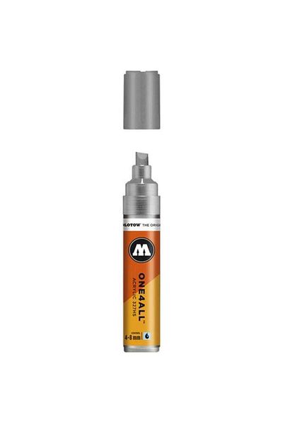 Molotow 327hs One4all Side Cut Point Acrylic Marker Pen 4-8 Mm Metalic Silver 227