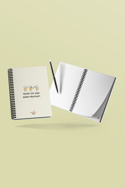 Harikalar Ofisi 14*19 Lined Notebook with "Living for Yourself I'm Not Soothing" Themed