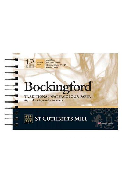 Canson Bockingford Water Color Notebook Rough White with Spiral 300 G 13x18 Cm 12 Sheets