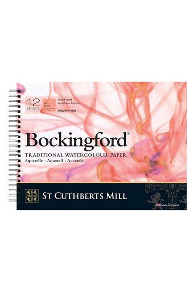 Canson Bockingford Water Color Notebook with Hot Press Spiral 300 G 13x18 Cm 12 Sheets