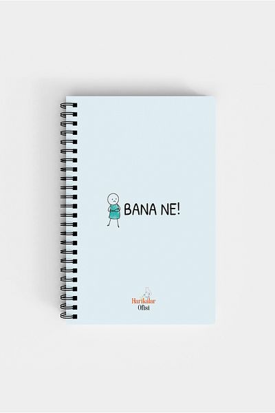 Harikalar Ofisi 14*19 دفتر ملاحظات مبطن بتصميم "What's Me