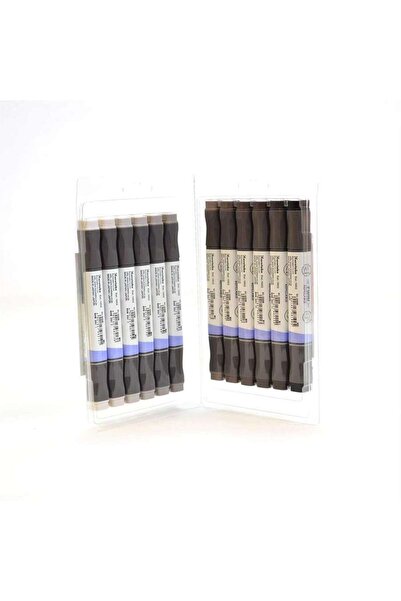 Zig Kurecolor Twin Ws Marker Warm Gray Color Set of 12