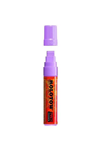 Molotow One4All 627Hs - Flat Tip Acrylic Marker, 15 mm Lilac Pastel 201