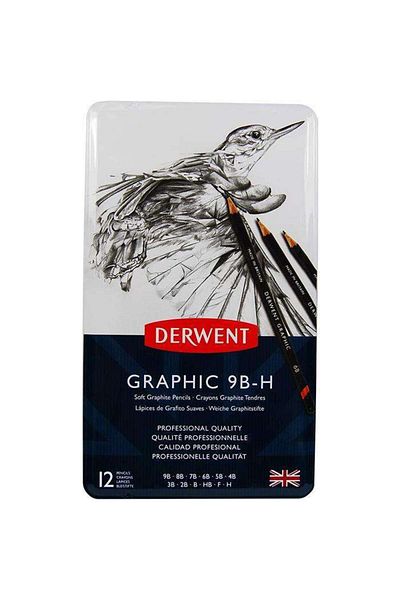 Derwent Graphic Graduated Pen Set - 9b-h
