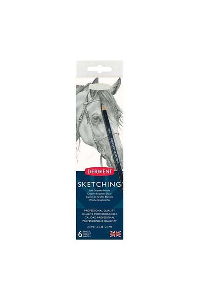 Derwent Sketchingmetal Box Graphite Pen Set of 6