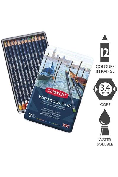 Derwent Watercolour Pencils 12 Pack