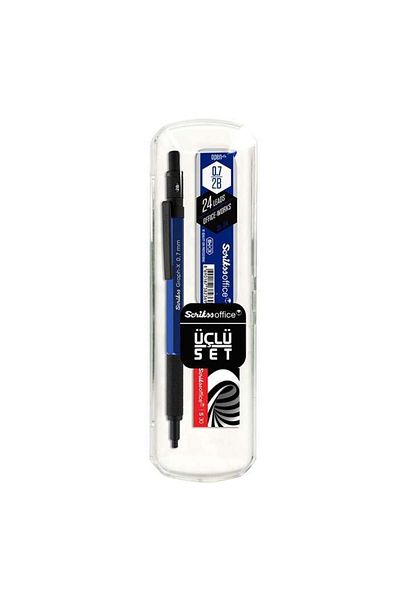Scrikss Graph-x Tip Pen Set of 3 0.7 Blue