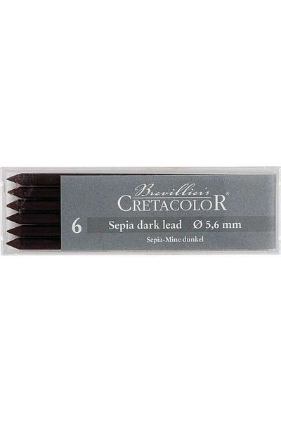 CretaColor Portmin Tip Sepia Dark 5.6 Mm 6-Piece