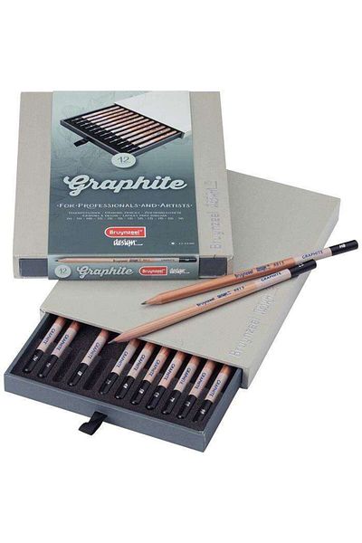 Bruynzeel Design Graphite 12-Piece Graduated Sketch Pencil Set