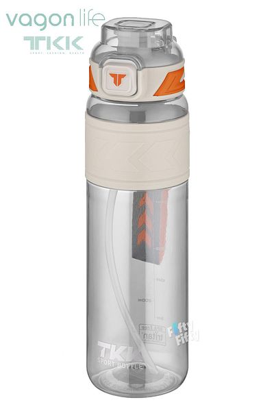 Vagonlife TKK 1000 مل زجاجة مياه تريتان مزدوجة الاستخدام مع شفاطة/شرب مريح خالية من مادة BPA مع حزام حمل FFTKK102