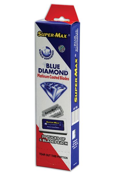 SÜPERMAX Barber Razor Full Shaving Blades 5 x 20 Pack