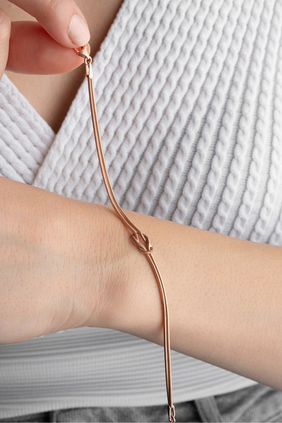 Silvano Jewelry 925 Ayar Gümüş Aşk Düğümü Bileklik
